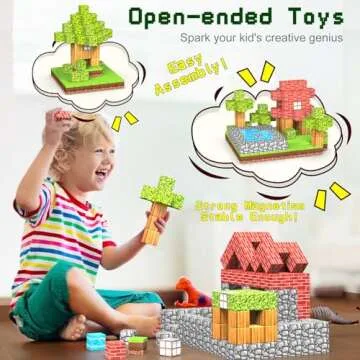 Wanplay Magnetic Blocks, 100PCS Magnetic Building Blocks for Kids, SETM Toys for Toddlers, Magnetic Cubes, Birthday Gift Toys for Boys and Girls Aged 3-12