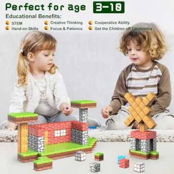 Wanplay Magnetic Blocks, 100PCS Magnetic Building Blocks for Kids, SETM Toys for Toddlers, Magnetic Cubes, Birthday Gift Toys for Boys and Girls Aged 3-12