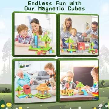 Wanplay Magnetic Blocks, 100PCS Magnetic Building Blocks for Kids, SETM Toys for Toddlers, Magnetic Cubes, Birthday Gift Toys for Boys and Girls Aged 3-12