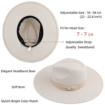 Pro Celia Wide Brim Fedora Hat for Women - Stylish & Adjustable