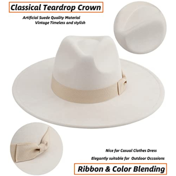 Pro Celia Wide Brim Fedora Hat for Women - Stylish & Adjustable