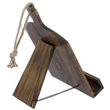 MyGift Brown Wooden Cookbook Stand - Stylish Recipe Book Holder