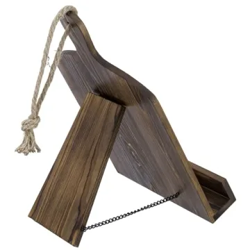 MyGift Brown Wooden Cookbook Stand - Stylish Recipe Book Holder