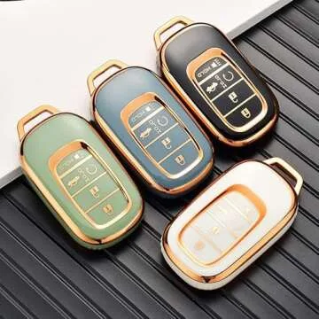 AME SOUNDPLEX Key Fob Cover for Honda 2022 Civic & Accord - TPU (Blue 2 PCS)