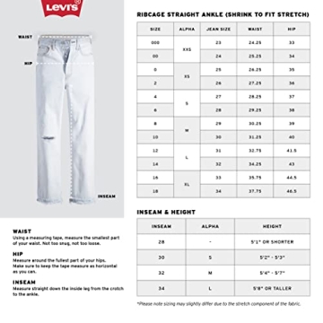 Levi's Women's Ribcage Straight Ankle Jeans - Black