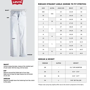 Levi's Women's Ribcage Straight Ankle Jeans - Black