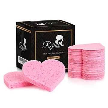Heart-Shaped Makeup Removal Sponges - Travel-Friendly Cleansing