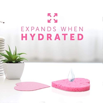 Heart-Shaped Makeup Removal Sponges - Travel-Friendly Cleansing
