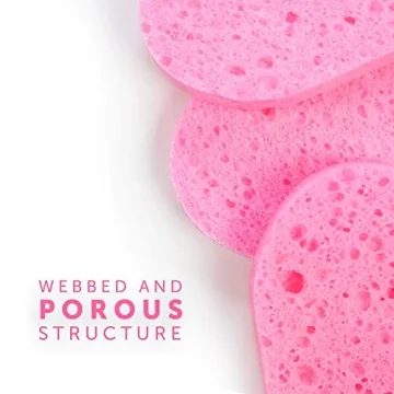 Heart-Shaped Makeup Removal Sponges - Travel-Friendly Cleansing
