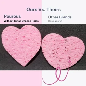 Heart-Shaped Makeup Removal Sponges - Travel-Friendly Cleansing
