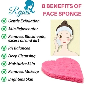 Heart-Shaped Makeup Removal Sponges - Travel-Friendly Cleansing