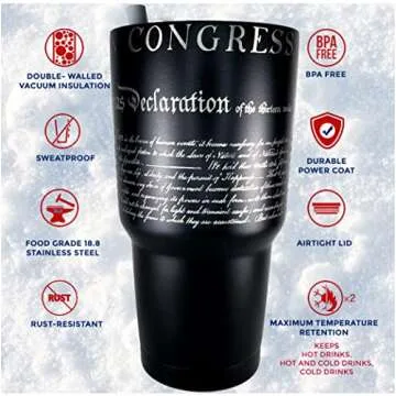 30oz Patriotic Tumbler with American Flag Design