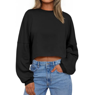Trendy Queen Cropped Sweatshirts for Women - Stylish & Versatile for Fall 2024
