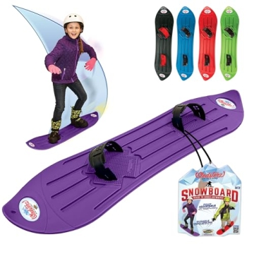 The Original Geospace Sledsterz Kids Beginner Snowboard for Winter Fun on Snow, with Adjustable Step...