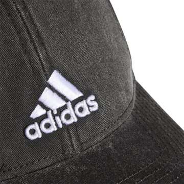 adidas Women's Saturday hat Discontinued, Black Denim/White, One Size