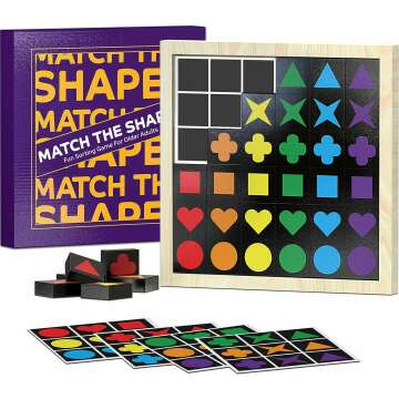 Engaging Match the Shapes Wooden Game for Seniors with Dementia