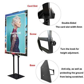YDisplay Double-Sided Heavy Duty Adjust Stand Sign