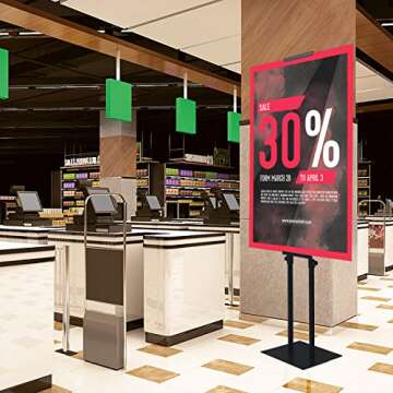 YDisplay Double-Sided Heavy Duty Adjust Stand Sign