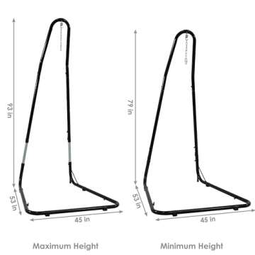 Sunnydaze Adjustable Hammock Chair Stand for All Ages