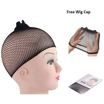 BUFASHION 14" Women Short Wavy Curly Wig Ombre Green Bob Wig Cosplay Halloween Synthetic Wigs Neat Bang Wig With Free Wig Cap (Ombre Green)