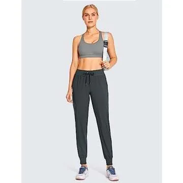 CRZ YOGA Women's 27.5" Lightweight Workout Joggers - Travel Casual Outdoor Pants