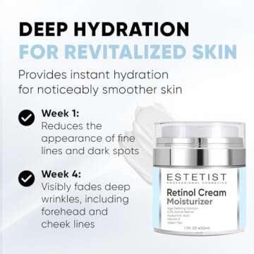 ESTETIST Organic Face Moisturizer with Hyaluronic Acid, The Ultimate Anti-Aging & Hydrating Cream for Wrinkles and Fine Lines, For Men & Women, 2.5% Retinol Moisturizer for Daily Use