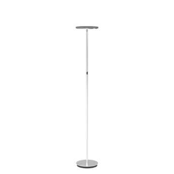 Brightech Sky Flux Dimmable LED Floor Lamp – Super Bright Floor Lamp for Living Room and Offices – Torchiere Standing Lamp with 3 Light Options, Tall Lamp for Bedroom Reading and More - White