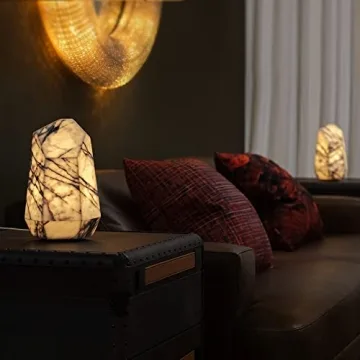 Artesolute Marble Table Lamp with Tri-Color LED Options