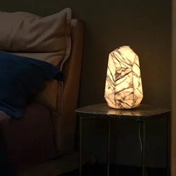 Artesolute Marble Table Lamp with Tri-Color LED Options
