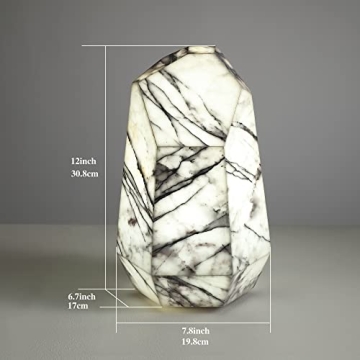Artesolute Marble Table Lamp with Tri-Color LED Options