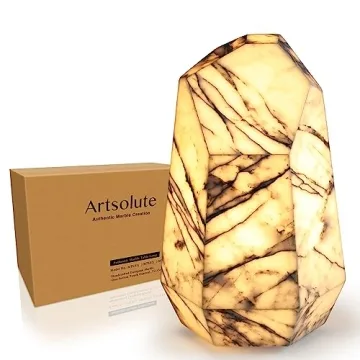 Artesolute Marble Table Lamp with Tri-Color LED Options