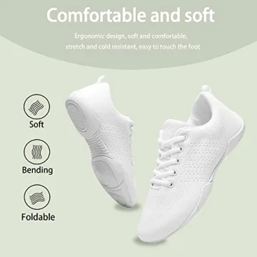 TWDKCHER Youth Cheer Shoes - Lightweight & Breathable for Girls