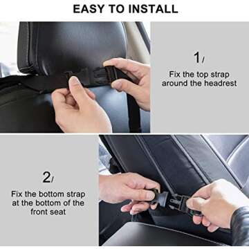 ONE PIX Backseat Car Organizer Mats Back Seat Organizers and Storage Bag with Touch Screen Tablet Ho...