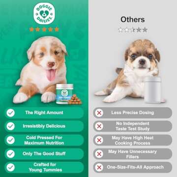 Doggie Dailies Puppy Probiotic, Probiotics for Puppies with Digestive Enzymes, Promotes Digestive Health, Supports Immune System & Overall Development (Pumpkin) 120 Soft Chews