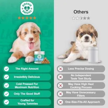 Doggie Dailies Puppy Probiotic, Probiotics for Puppies with Digestive Enzymes, Promotes Digestive Health, Supports Immune System & Overall Development (Pumpkin) 120 Soft Chews