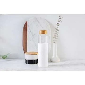Full Circle Home Soma Glass Water Bottle, White