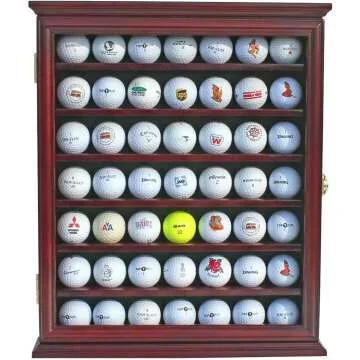 DisplayGifts Golf Ball Display Case - Wall Rack