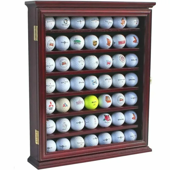 DisplayGifts Golf Ball Display Case - Wall Rack