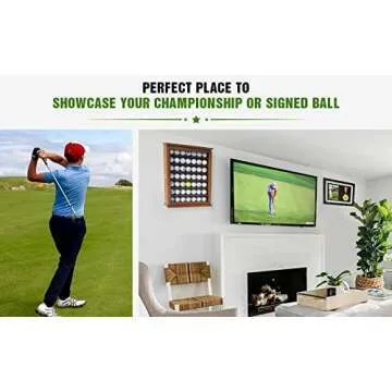 DisplayGifts Golf Ball Display Case - Wall Rack