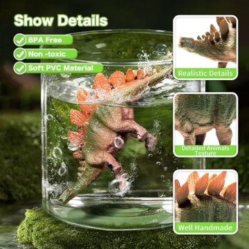 RISUNTOY 45PCS Dinosaur Toy Set for Kids Ages 3-5