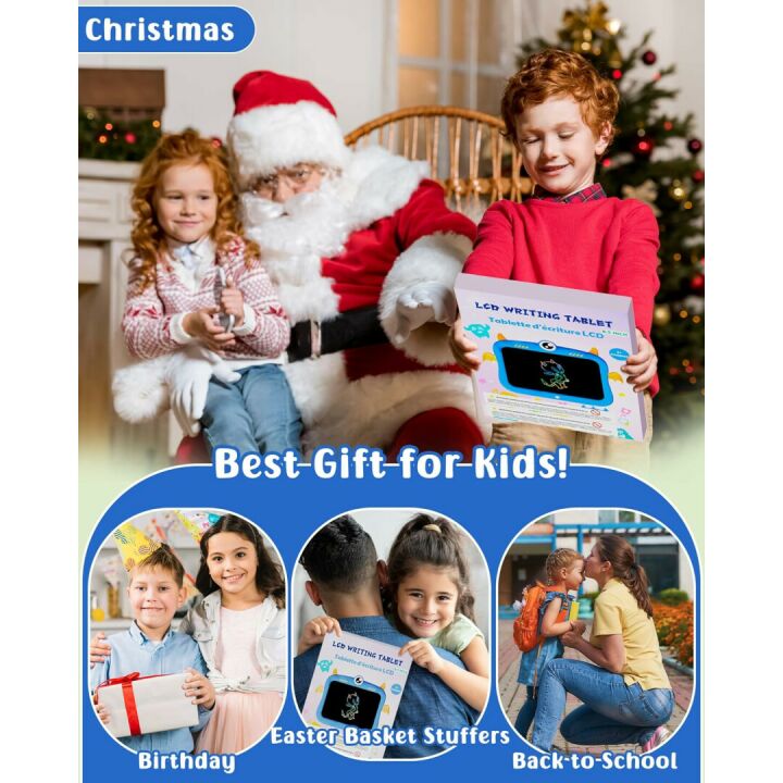 TEKFUN Toddler Doodle Pad - Travel-Friendly Blue