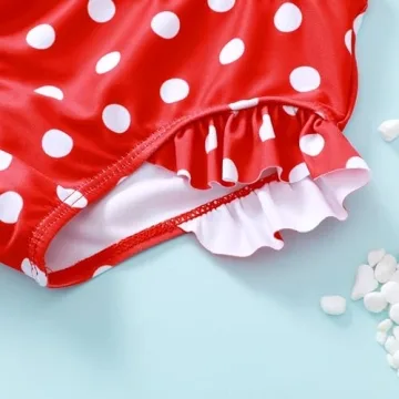 YWFSHOP Cute Toddler Girls 2 Piece Swimsuit Ruffle Design