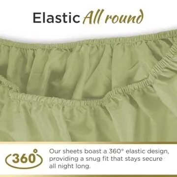 Twin XL 100% Microfiber Double Brushed Sheet Set - Extra-Soft & Wrinkle-Free - 15" Deep Pockets, 39" x 80" - Ideal for Dorms, Hospitals & Split King Beds - 3 PC Set (Twin XL, Sage Green)