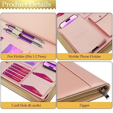 Darolin Zip Padfolio Binder: Elegant Organization Tool