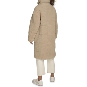 Stylish Levi's Long Teddy Coat for Women in Sand