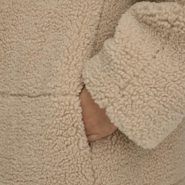 Stylish Levi's Long Teddy Coat for Women in Sand