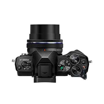 OM SYSTEM OLYMPUS OM-D E-M10 Mark III Camera Kit with 14-42mm EZ Lens (Black), Camera Bag & Memory Card, Wi-Fi Enabled, 4K Video, US Only