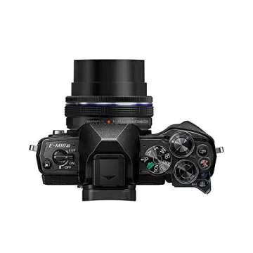 OM SYSTEM OLYMPUS OM-D E-M10 Mark III Camera Kit with 14-42mm EZ Lens (Black), Camera Bag & Memory Card, Wi-Fi Enabled, 4K Video, US Only