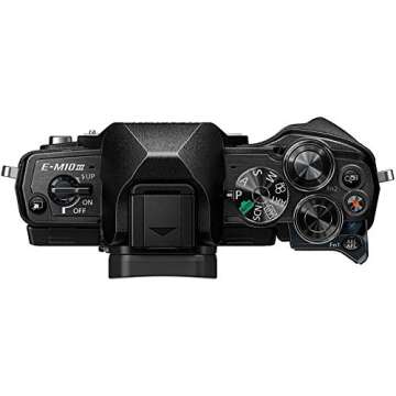 OM SYSTEM OLYMPUS OM-D E-M10 Mark III Camera Kit with 14-42mm EZ Lens (Black), Camera Bag & Memory Card, Wi-Fi Enabled, 4K Video, US Only