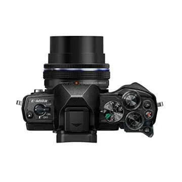 OM SYSTEM OLYMPUS OM-D E-M10 Mark III Camera Kit with 14-42mm EZ Lens (Black), Camera Bag & Memory Card, Wi-Fi Enabled, 4K Video, US Only